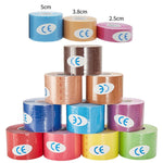 3 unidades de Fita Muscular para Fisioterapia e Desporto, Bandagem para Joelho de Basquetebol, Tamanho:, 2,5cm x 5m, 3,8cm x 5m, 5cm x 5m