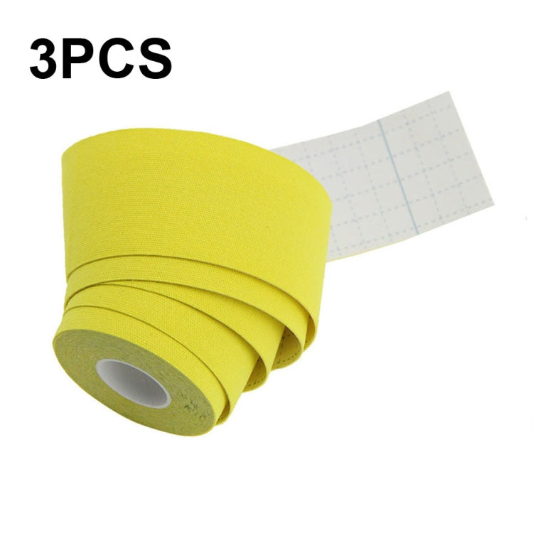 3 unidades de Fita Muscular para Fisioterapia e Desporto, Bandagem para Joelho de Basquetebol, Tamanho:, 2,5cm x 5m, 3,8cm x 5m, 5cm x 5m