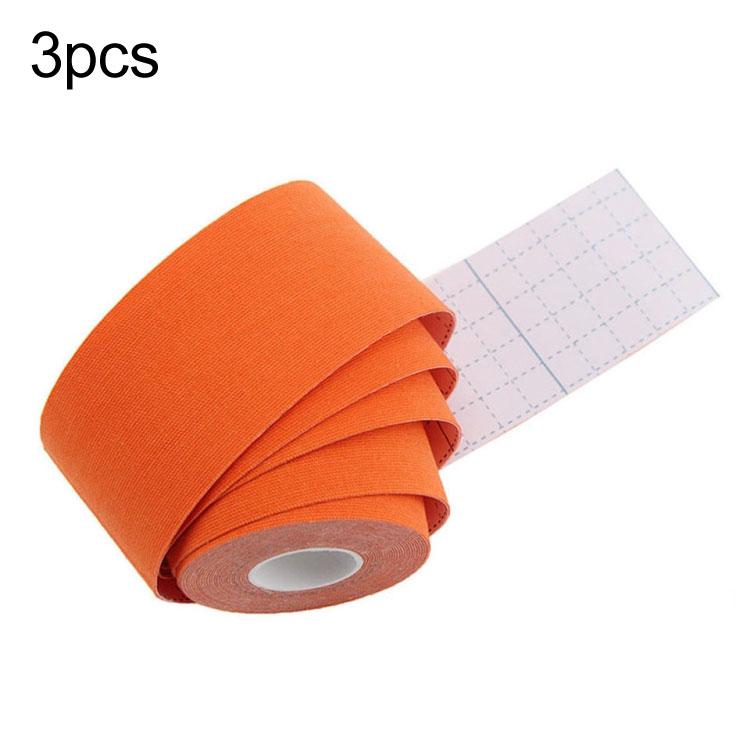 3 unidades de Fita Muscular para Fisioterapia e Desporto, Bandagem para Joelho de Basquetebol, Tamanho:, 2,5cm x 5m, 3,8cm x 5m, 5cm x 5m