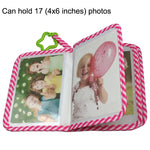 Baby Growth Memorial Cloth Photo Album With Mirror, Red, Green