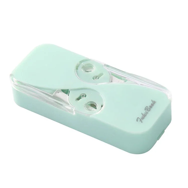 FukuBook Caixa de Armazenamento de Fio Dental Automática Mini Portátil com Fio Dental, Branco, Preto, Verde, Rosa