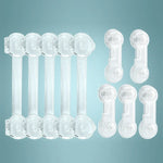 Fecho de Segurança para Gavetas e Portas de Armário Infantil, Anti-abertura, para Frigorífico, 10 PCS/Pacote, Par de Fechos 10 PCS/Pacote, 5 PCS/Pacote, Par de Fechos 5 PCS/Pacote, 5 PCS Transparentes + 5 Pares de Fechos