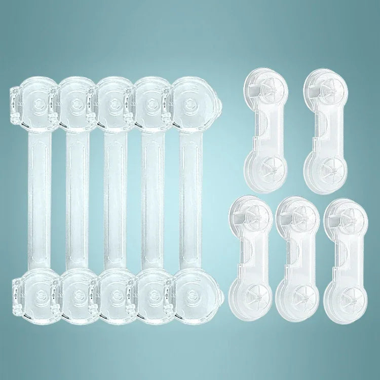 Fecho de Segurança para Gavetas e Portas de Armário Infantil, Anti-abertura, para Frigorífico, 10 PCS/Pacote, Par de Fechos 10 PCS/Pacote, 5 PCS/Pacote, Par de Fechos 5 PCS/Pacote, 5 PCS Transparentes + 5 Pares de Fechos