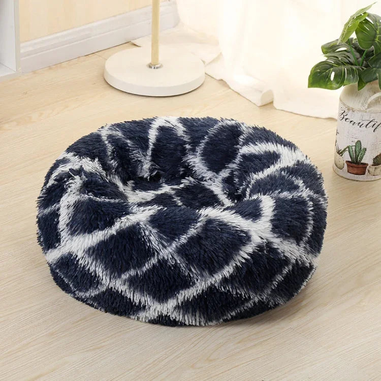 Canil Redondo para Animais de Pelo Longo, Cama Quente para Animais, 40cm, 50cm, 60cm