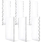 Conjunto de ferramentas para alisar bolo 6 em 1 em acrílico transparente, 6 em 1