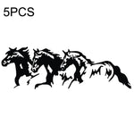 5PCS FGM-002 Carving Reflective Stickers Galloping Horse Car Body Sticker, Galloping Horse