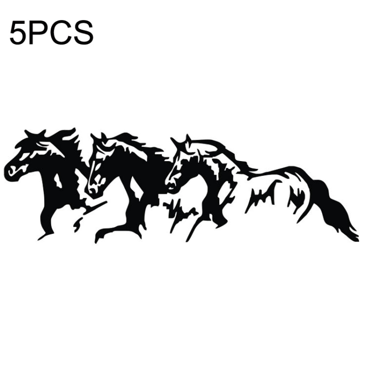 5PCS FGM-002 Carving Reflective Stickers Galloping Horse Car Body Sticker, Galloping Horse