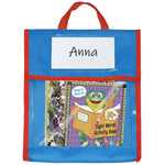 BG20080815 School Children Tote Book Bag Toy Handbag, Yellow, Green, Blue, Red