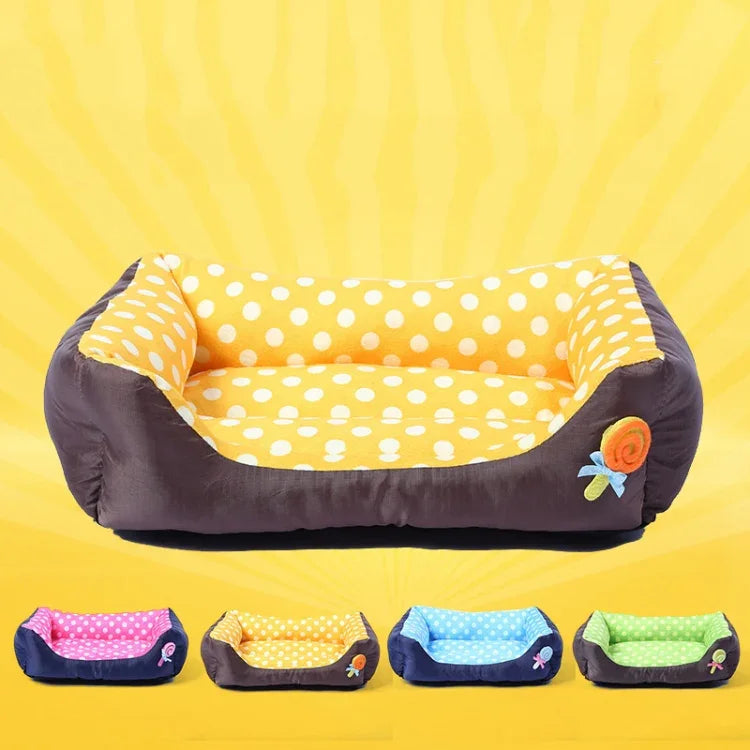 Cartoon Pet Kennel Square Cushion For Small And Medium Pet, S, M, L