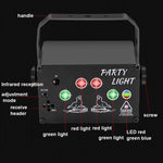 Luz Laser Mini de Palco Controlada por Voz T10 Luz Atmosférica com Controlo Remoto