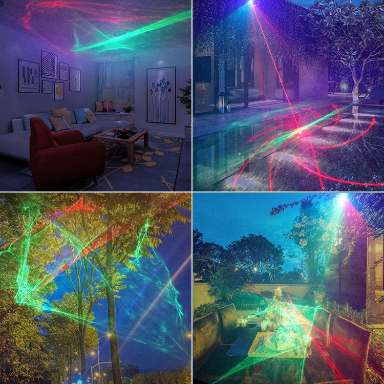 Luz Laser Mini de Palco Controlada por Voz T10 Luz Atmosférica com Controlo Remoto