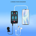 Computador Móvel M10 Placa de Som Mini Modificador de Voz K Song Gravação Modificador de Voz Bluetooth, M10