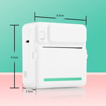Impressora de Bolso Bluetooth Sem Tinta C19 200DPI para Tarefas de Estudantes, Rosa, Azul, Papel de Impressão Rosa x 5, Papel de Impressão Azul x 5, Autocolante Rosa x 5, Autocolante Azul x 5, Conjunto Rosa, Conjunto Azul