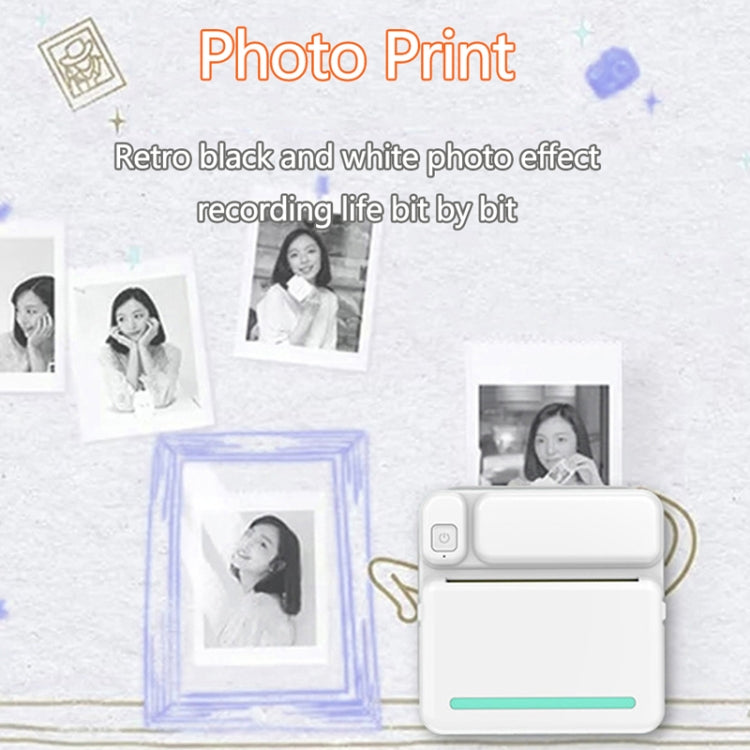 Impressora de Bolso Bluetooth Sem Tinta C19 200DPI para Tarefas de Estudantes, Rosa, Azul, Papel de Impressão Rosa x 5, Papel de Impressão Azul x 5, Autocolante Rosa x 5, Autocolante Azul x 5, Conjunto Rosa, Conjunto Azul