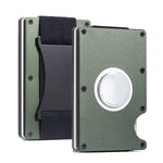 ZDL-05 Organizador Protetor com Rastreador Suporte Metálico para Cartões para AirTag 2ª Geração / AirTag 1ª Geração, Verde Exército, Preto, Cinzento, Azul Claro