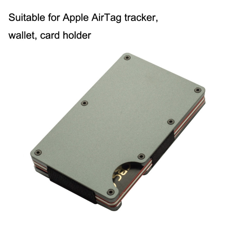 ZDL-05 Organizador Protetor com Rastreador Suporte Metálico para Cartões para AirTag 2ª Geração / AirTag 1ª Geração, Verde Exército, Preto, Cinzento, Azul Claro