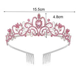 G2888 Crystal Diamond Wedding Party Braided Hair Crown Show Headband, Silver White, Silver, Gold, Rose Gold, AB Colorful, White+Pink, Pink, Blue, No Comb Rose Gold, No Comb Gold, Colorful Opal, Colorful, Purple Red Diamond, Light Purple, Light Green   ...
