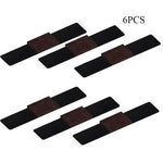 Conjunto de 6 capas para pés de mesa em tubo de ferro em forma de U, protetor para pernas de cadeira de escritório, capa para pés de mesa em forma de U