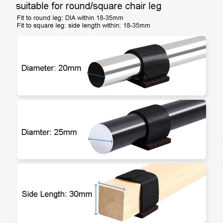 Conjunto de 6 capas para pés de mesa em tubo de ferro em forma de U, protetor para pernas de cadeira de escritório, capa para pés de mesa em forma de U