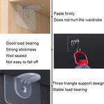 4pcs /Set Simple Firm Load Bearing Wardrobe Layered Partition Bracket, Size:, Small 6cm, Large 7cm