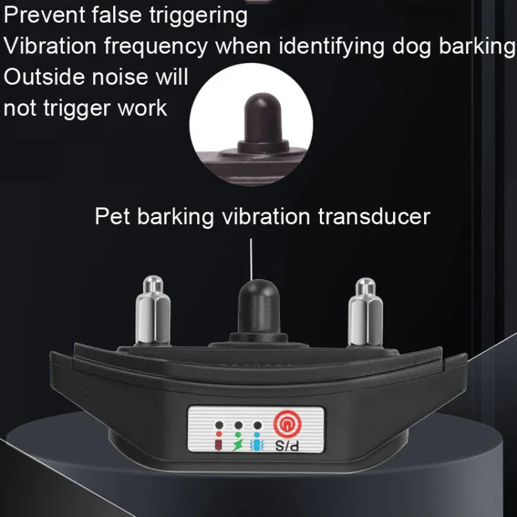 Dispositivo Inteligente Anti-Latidos Coleira para Treinador de Cães, Estilo:, Vibração+Som