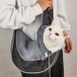 Bolsa para Animais de Estimação com Alça de Ombro Alargada Bolsa Mensageiro Respirável para Gatos, Tamanho:, Pequeno, Grande