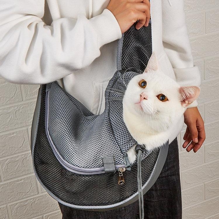 Bolsa para Animais de Estimação com Alça de Ombro Alargada Bolsa Mensageiro Respirável para Gatos, Tamanho:, Pequeno, Grande