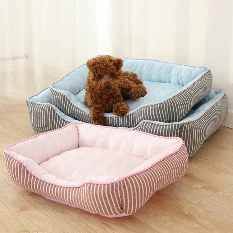Canil de Verão para Cães e Gatos com Sensação de Frio, Tenda Fresca de Seda Gelada, S, M, L