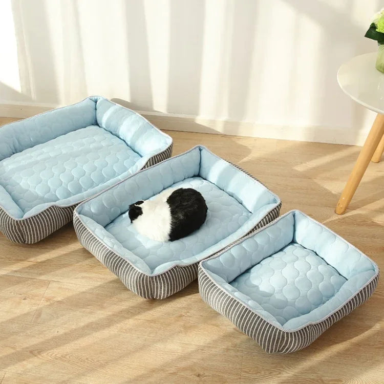 Canil de Verão para Cães e Gatos com Sensação de Frio, Tenda Fresca de Seda Gelada, S, M, L