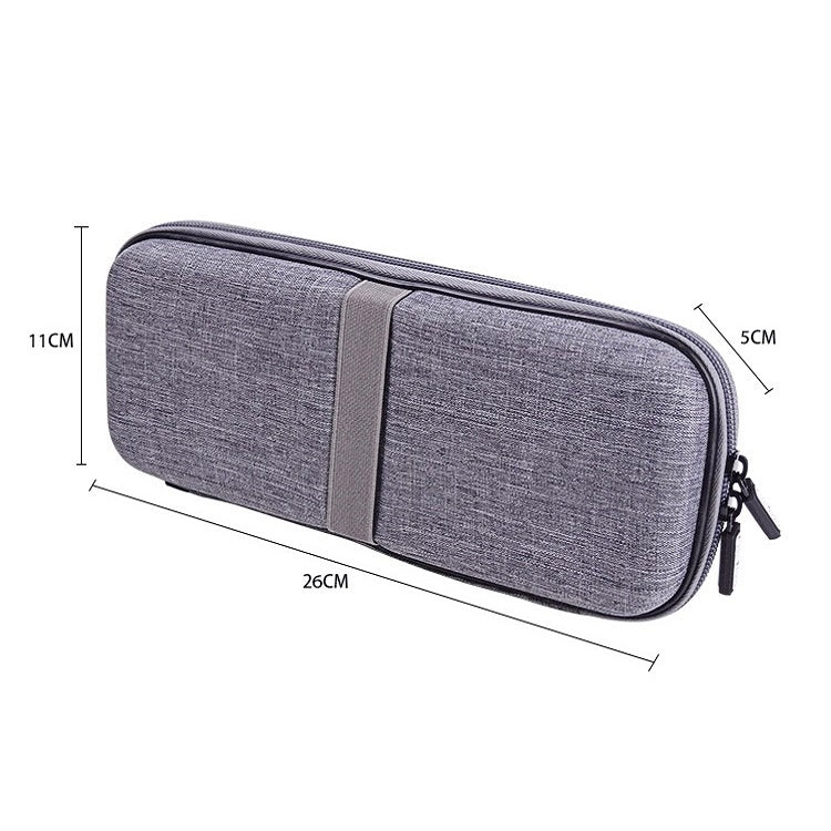 Bolsa de Armazenamento EVA para Cabo de Dados e Power Bank de Telemóvel, Cinza, Preto