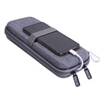 Bolsa de Armazenamento EVA para Cabo de Dados e Power Bank de Telemóvel, Cinza, Preto