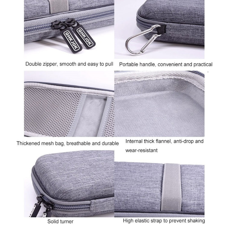 Bolsa de Armazenamento EVA para Cabo de Dados e Power Bank de Telemóvel, Cinza, Preto