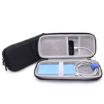 Bolsa de Armazenamento EVA para Cabo de Dados e Power Bank de Telemóvel, Cinza, Preto