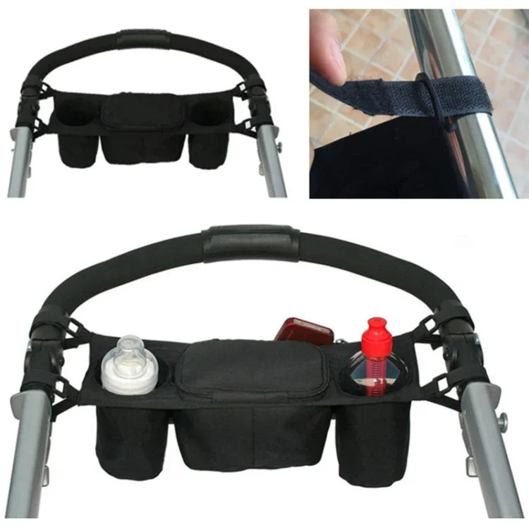 Bolsa Suspensa Traseira para Carrinho de Bebé para Garrafa, Preto, Vermelho