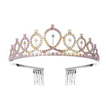 WM-02 Crystal Diamond Birthday Party Wedding Updo Crown, Color: Gold Queen Set1, Silver, Gold, Rose Gold, AB Diamond, Gold Queen, AB Silver Queen, Silver Queen, Rose Gold Queen, Golden Queen, Silver Girl, AB Gold Girl, Gold Girl, Rose Gold Girl