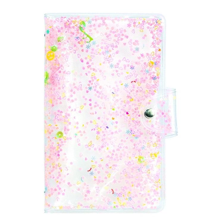Álbum de Fotos em PVC CAIUL 3 Polegadas Livro Comemorativo de Coleção de Grande Capacidade, Areia Roxa em Corrente, Areia Rosa em Corrente, Areia Azul em Corrente, Estrelas Douradas, Margarida Fofa