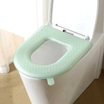 Household Thickened Waterproof Washable Toilet Seat, Green, Gray