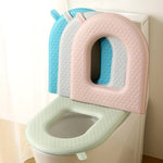 Household Thickened Waterproof Washable Toilet Seat, Green, Gray