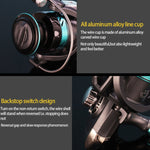 Roda de Pesca Metálica CNC com Manivela, Estilo:, DK1000 (Pega EVA), DK2000 (Pega EVA), DK3000 (Pega EVA), DK4000 (Pega EVA), DK5000 (Pega EVA), DK6000 (Pega EVA), DK7000 (Pega EVA), DK II1000 (Pega Bola Metálica), DK II 2000 (Pega Bola Metálica)...