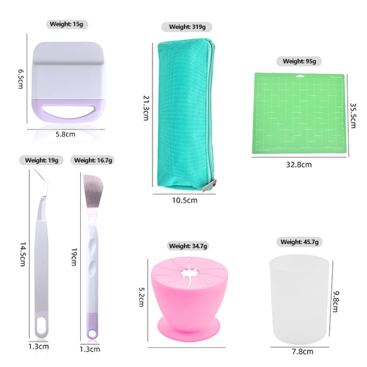 Conjunto de Ferramentas para Remoção de Vinil Ferramenta DIY para Silhueta Relevo e Gravação, 5 em 1, 5 em 1+Base de Corte, 5 em 1+Reciclador+Bolsa, 6 em 1+Reciclador+Bolsa, 5 em 1+Reciclador+Suporte para Caneta