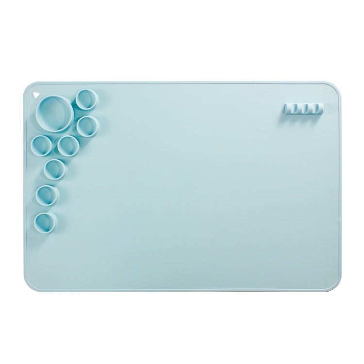 Silicone Children Drawing Pad Wipeable Washable Paint Palettes, Blue, Pink