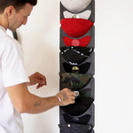 Suporte de Exposição para Boné de Basebol em Feltro Saco de Armazenamento Suspenso Não Tecido, Estilo: 7 Grades Fila Única 3mm, 14 Grades Fila Dupla 3mm, 7 Grades Fila Única 3mm