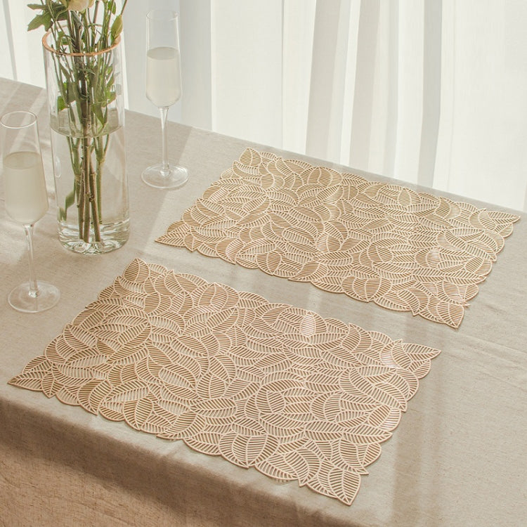 Lugar Americano Oco em PVC Durável e Isolado para Mesa, Ouro, Prateado, Cobre