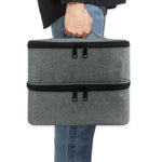 Bolsa de Armazenamento para Verniz de Unhas, Organizador Portátil para Óleos Essenciais e Batons, Cinzento