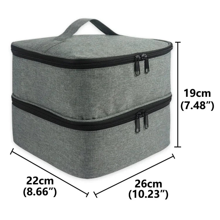 Bolsa de Armazenamento para Verniz de Unhas, Organizador Portátil para Óleos Essenciais e Batons, Cinzento