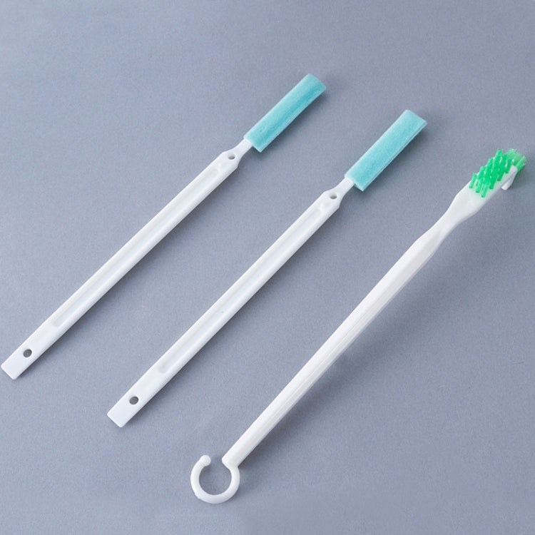 Conjunto de 3 Escovas Pequenas para Limpeza de Fendas de Copos e Pias, 10 Conjuntos