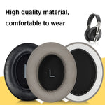 Protetores Auriculares de Espuma Respirável com Fivela para Sennheiser Momentum 3, Especificação:, Pele Proteica Preta, Pele de Carneiro Preta, Pele Proteica Dourada, Pele de Carneiro Dourada