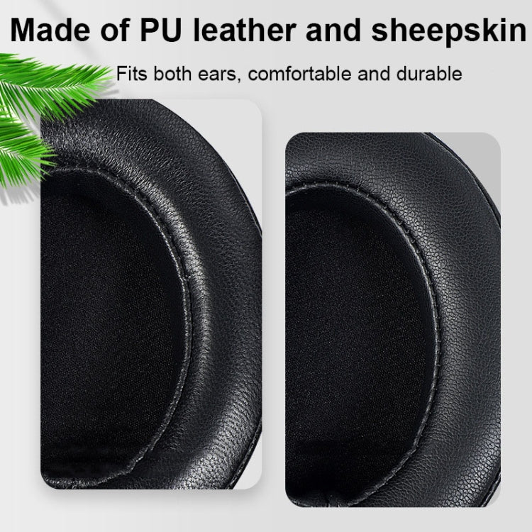 Protetores Auriculares de Espuma Respirável com Fivela para Sennheiser Momentum 3, Especificação:, Pele Proteica Preta, Pele de Carneiro Preta, Pele Proteica Dourada, Pele de Carneiro Dourada