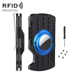 Porta Cartões RFID Ultra Slim Masculino em Metal para Localizador AirTag 2ª Geração / AirTag 1ª Geração, Preto, Azul, Vermelho