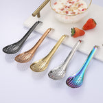 2 Peças de Colador Pequeno para Caviar em Aço Inoxidável 304, Colher para Cozinha Molecular, Cor Verdadeira, Dourado, Ouro Rosé, Colorido, Preto